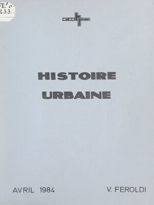 cover image of Histoire urbaine